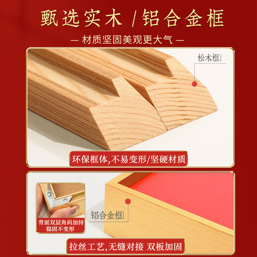 Adler digitale Münze Happy Word-Aufkleber Hochzeitsgeschenk für Jungvermählten 5 Cent Hundert Happy-Bild Fünf-Ecken-Vorlage 囍 Wort-Fotorahmen runder F-Stil individueller 52CM-Goldrahmen (206 Münzen Boutique-Geschenkbox + Band/rotes Papier/Segenskartenset 1