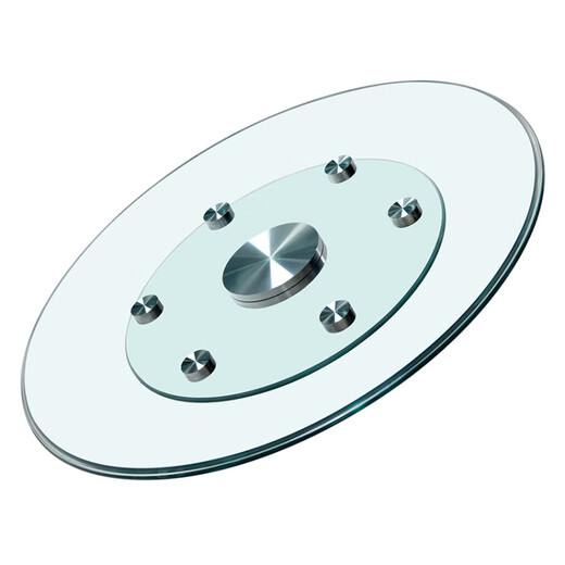 Zhuobo dining table turntable tempered glass turntable round table large base desktop rotating table BZP2 six auxiliary wheels 88cm