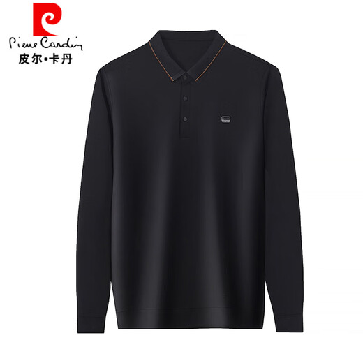 Pierre Cardin Langarmed T-Shirt Herren Spring und Herbst Real Pocket plus Fett Plus-Größe Fett mittleren Alters und älterer Vater tragen modisches Polo-Hemd 9918 Real Pocket Blue 3xL 190/104 [175 bis 200 Jin [Jin gleich 0,5 kg]]