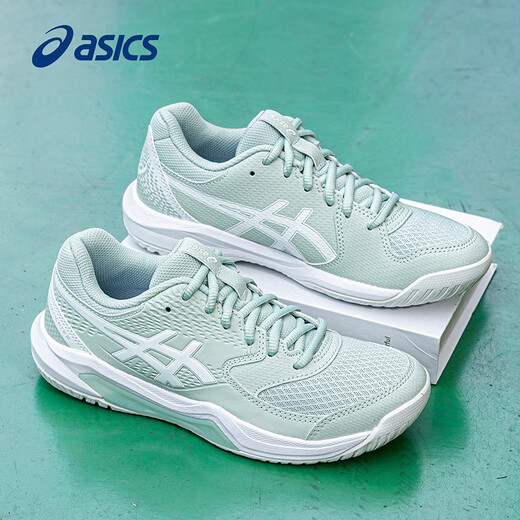ASICS tennis shoes women's new GEL-DEDICATE 8 competition training shoes comfortable breathable sports shoes for women green/white 39.5
