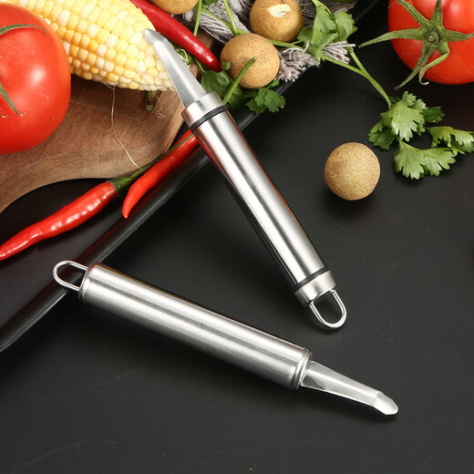 UOSO stainless steel corer longan lychee longan corer knife to remove shrimp shells, pick out shrimp brains, open shrimp back and remove shrimp threads, corer to remove shrimp threads, multi-purpose, core and remove shrimp threads, new thickening, 2 packs