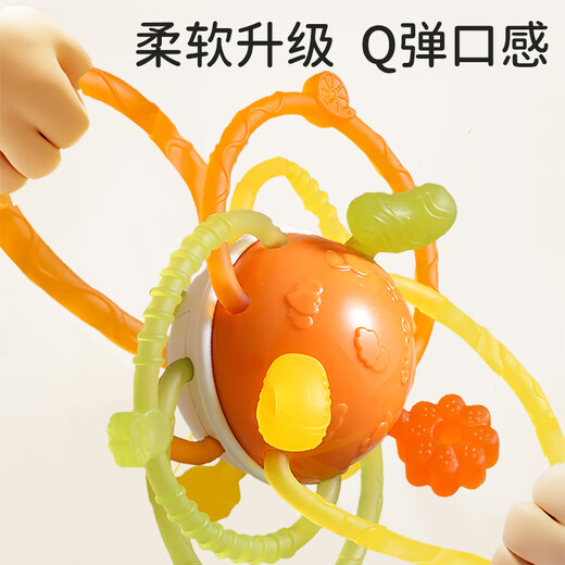 Bow's Manhattan hand ball toy teether silicone baby oral sex period 6 months and above can bite and grasp training