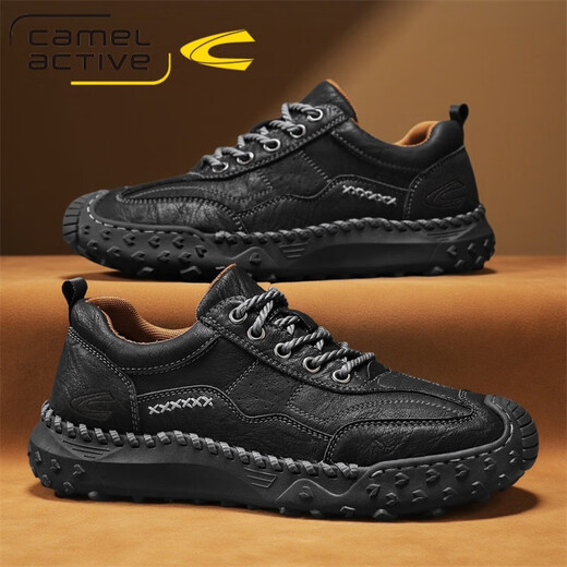 Camel Dynamic Chophel Choe de cuero para hombres Autumn Soft Sole Sobre RESISTEN RESISTENTE Cañas de trabajo de alta resistencia para viajes de moda versátiles al aire libre zapatos de trabajo de moda versátiles (suela suave Soft Soft) Altura Aumento 9893 38 Tamaño de calzado de cuero estándar