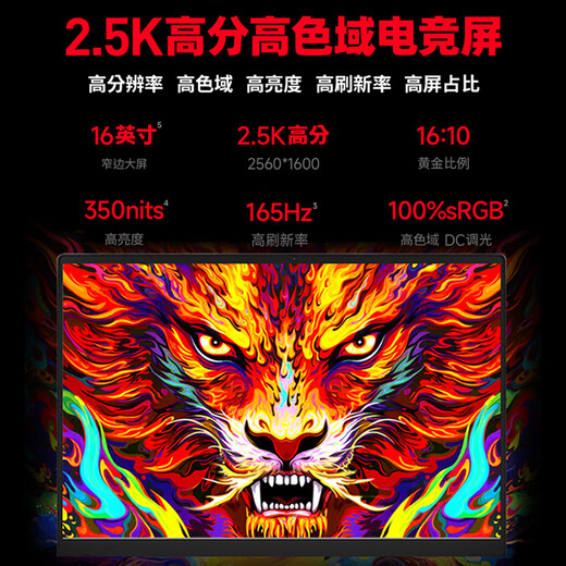 火影B16 游戏本电竞笔记本电脑 锐龙7满血2.5K 16英寸 锐龙7-7745HX RTX4050 16G 512G【国家补贴20%】