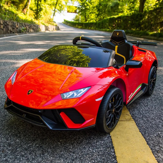 Cool Sun Lambo red children's remote control car can sit on baby electric car children's car can drive four-wheel drive