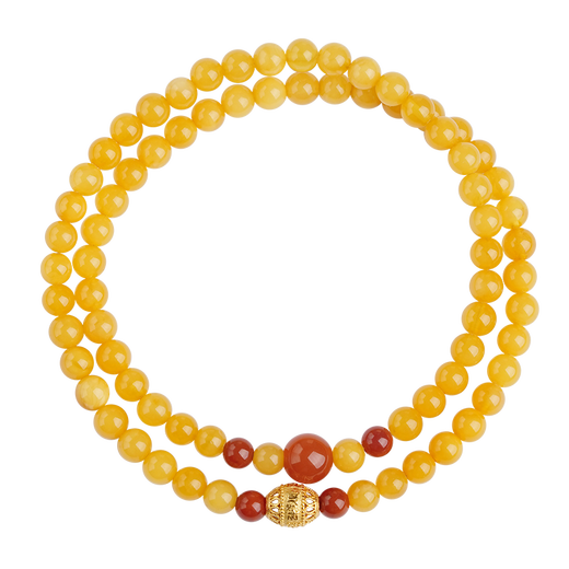 Potala Palace Southern Red Beeswax Multi-circle Bracelet 925 Silver Transfer Beads Birthday Bracelet for Men and Women Birthday Gift for Girlfriend