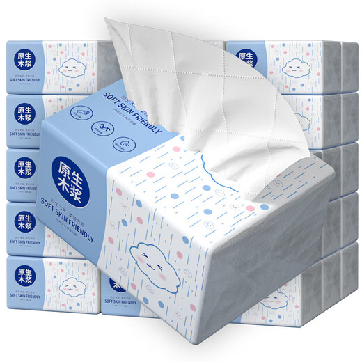 Mppmck japonais grand sac de serviettes en papier pour ménage de papier toilette de serviette abordable Boîte entière Batch en papier essuyage à la main