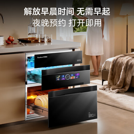 Royalstar Disinfection Cabinet Embedded Household Disinfection Cupboard Embedded 130L Large Capacity 304 Stainless Steel Kitchen Disinfection Tableware and Drying Machine Household Maternal and Infant Disinfection Cabinet