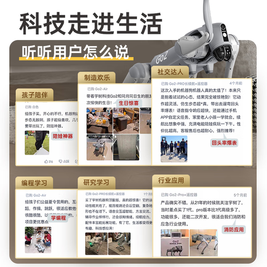 Yushu Go2 Robot Dog AI Grand modèle Quadrupède Robot Bionic Companion Robot Intelligence Incarnée Interaction vocale Électronique Pet Robot Dog Cadeau haut de gamme Go2 Pro Version améliorée