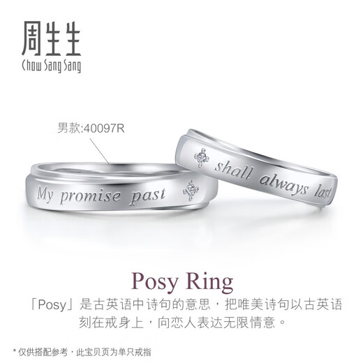 Chow Sang Sang V&A Museum Platinum Diamond Ring Couple Love Poem Proposal Wedding 40096R Pricing 12 Circles