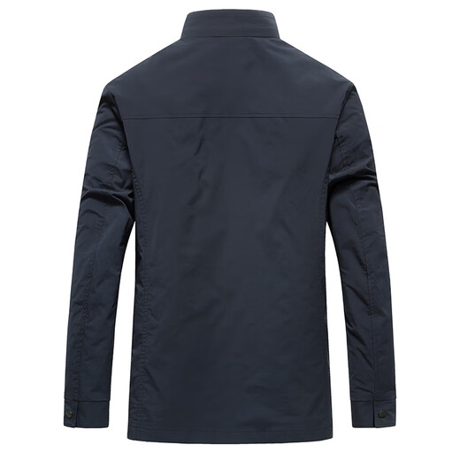 BOSS men's spring and autumn jacket 2024 new parka style business casual stand collar jacket men's high-end jacket dark blue L 175