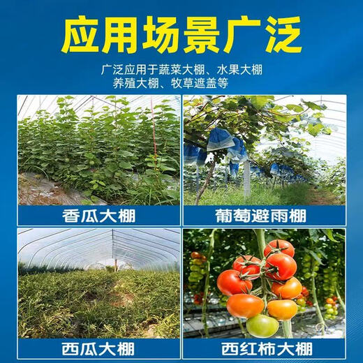 Greenhouse plastic film non-drip film agricultural greenhouse film PO film vegetable planting anti-fog high light transmittance anti-aging longevity film national standard thickness non-drip film 10 silk (0.10 mm) official authentic 10 meters wide 12 meters long