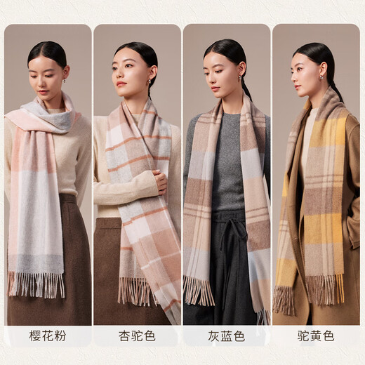 Shanghai Story Wool Scarf Women's Mid-Autumn Festival Gift for Elder Mothers Birthday Gift Women's Autumn and Winter New Warm Scarf Shawl