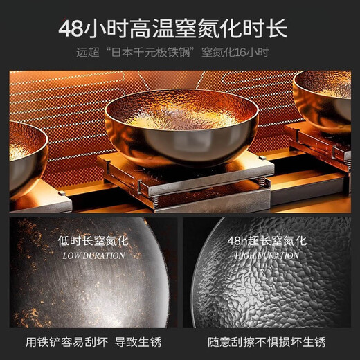 Zhang Zhuangyuan authentic handmade Zhangqiu big belly pot iron pot official flagship store home cooking pot uncoated non-stick frying pan 28CM