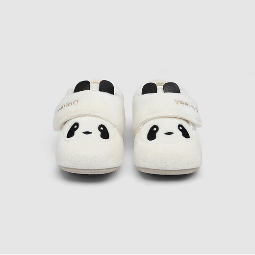 Ying's YEEHOO shopping mall same style baby's pre-step shoes and socks Panda flannel shoes autumn and winter warm and comfortable new style Ying's white size 18 recommended foot length 10-11cm