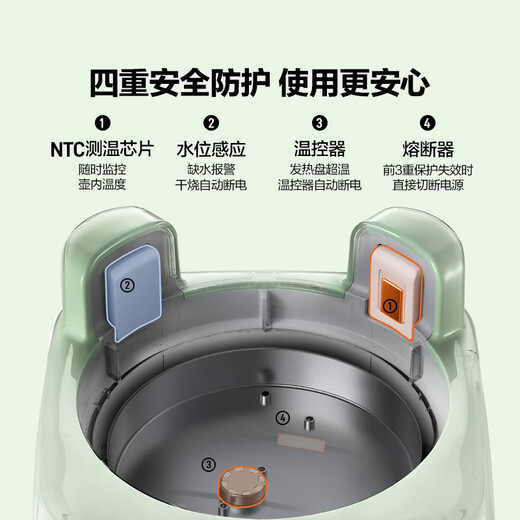 Buydeem health pot FK571, all glass 0 glue, mother and baby grade material, soft cooking, tea boiler, stewing, all-in-one tea kettle, kettle, scented tea health pot, good gift, little goose yellow, all glass health pot FK571, single pot 1.2L