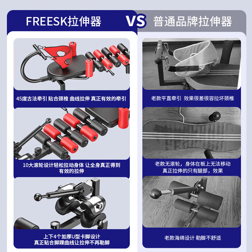 颈椎腰椎拉伸器脊柱牵引医家用增高长高健身腿倒立机舒缓床 标准 老标准款/不带颈椎牵引