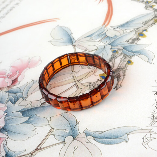 Her generation natural beeswax amber bracelet hand brand bracelet Russian old beeswax for men and women with certificate (761463) 10.33 grams, one item, one certificate