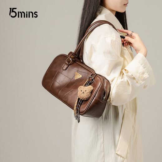 15MINS bowling bag 2025 new high-end niche cross-body handbag high-end big brand girl bag birthday gift