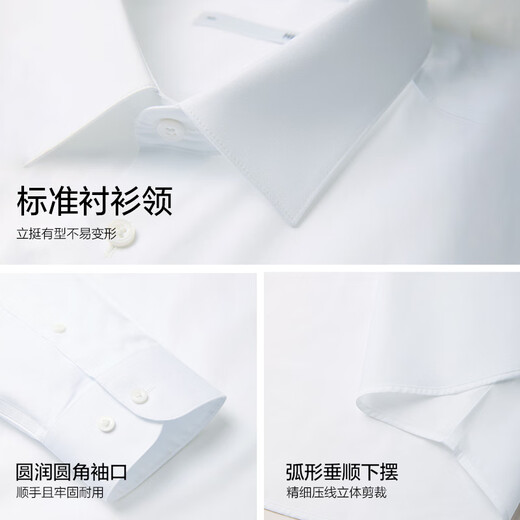 
HLA HaiLan Home Long Sleeve Shirt Men's Autumn 25-collar Executive Shirt L5 Machine Washed Edition Official Shirt Men