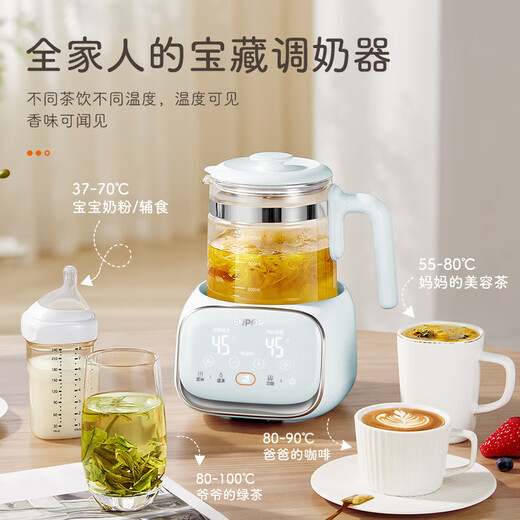 苏泊尔（SUPOR）恒温水壶 婴儿调奶器 宝宝玻璃纯钛烧水壶 泡奶粉机1.2L BW08T