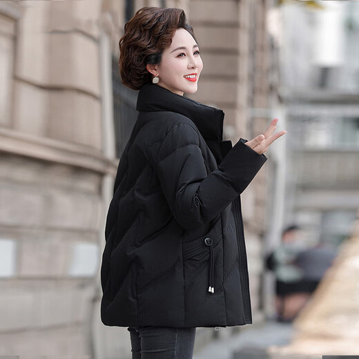 YAYA (YAYA) winter short style down jacket for women 2025 new style small stand-up collar mom fashionable slim jacket trendy