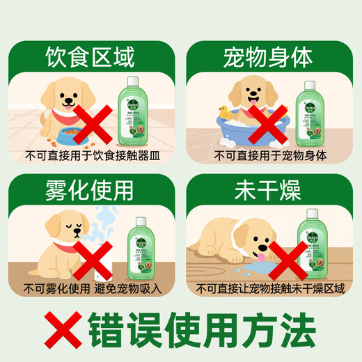 Pet disinfectant, pet environment sterilization, cat litter deodorization and deodorization, pet deodorant, disinfectant water 1L*3