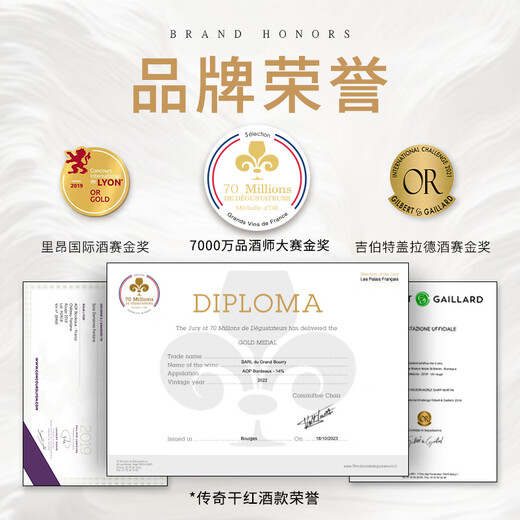 Guixing French original bottle imported dry red wine 750ml*6 full box of Star Legend AOC red wine gift box Christmas gift