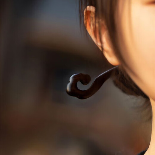 Nianfu ebony hairpin for ancient style women's wooden retro hairpin hair accessories new Chinese style wooden hairpin Mid-Autumn Festival gift for girls ebony hairpin two pack