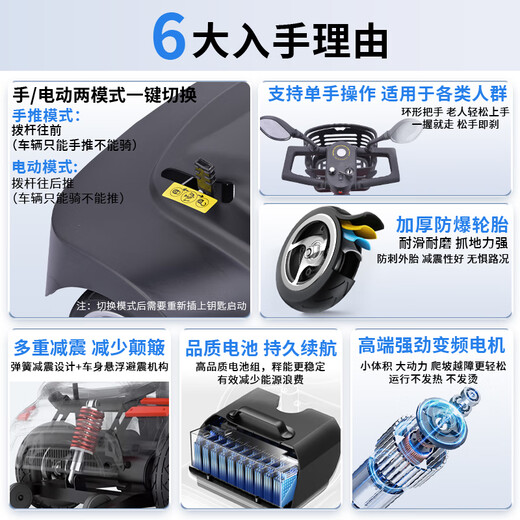 凤凰（Phoenix）老年代步电动车四轮老人四轮车家用可折叠助力车代步车 【08A】12ah铅酸+约40里+250W