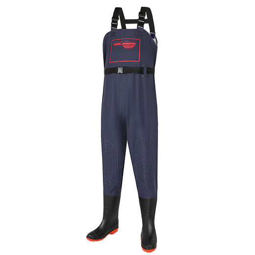 
Water pants half-body clothes rain belt rain shoes leather fork pants catch fish whole body men one-piece reservoir water shoes thickened water pants front and back heightened alphabet double knee pads - thickened 42