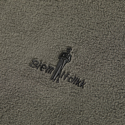 Biyinlefen Aurora Velvet 2024 Autumn New Men's Fleece Warm, Soft Antistatic Stand Collar Knitted Jacket 44 Gray Green M