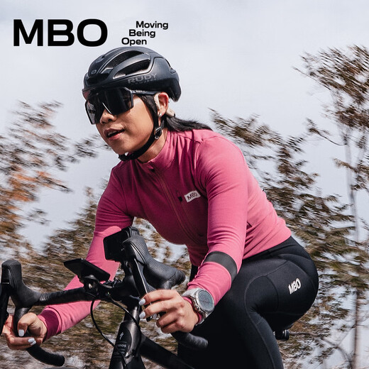 MBO New Color LightWarm Women's Autumn and Winter Light and Warm All-Match Fleece Cycling Jersey C171 Moon White M