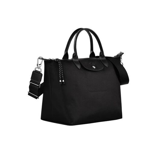 LONGCHAMP Men's Black Recycled Polyamide Canvas Large Handbag L1515HSR001 Valentine's Day Gift Luxury