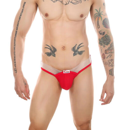 Men's sexy underwear can be sexy underwear thong men's sexy new style gay Leyin ice silk red L