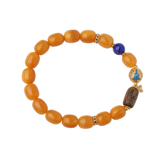Potala Palace beeswax turquoise agarwood bracelet for men and women lapis lazuli birth year transfer bead bracelet birthday gift for wife beeswax agarwood bracelet