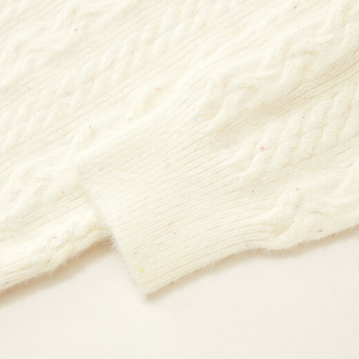 IEF/Aiyifu 2025 winter new style French gentle little woman casual commuting temperament versatile woolen top blue apricot mixed color one size