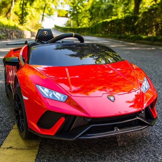 Cool Sun Lambo red children's remote control car can sit on baby electric car children's car can drive four-wheel drive