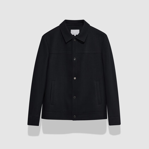 Jiumu King Warm-locking and cold-proof shopping mall same style jacket men's 30% sheep wool 25 new autumn woolen jacket top slim version + jet black + CJX2550612 L 175/96A (50)