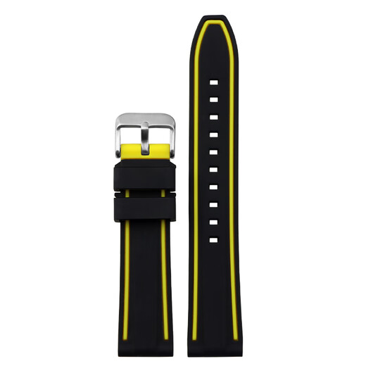 Junheya is suitable for silicone strap for men Mark Huafei FW8228 FW6180 FW6210 mechanical watch strap 20 22m black gray 20mm