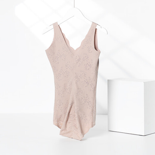 Comfit Zhongsu Body Shaping Bodysuit with Cup Lace Bodysuit Slims Belly, Lifts Buttocks, Antibacterial CY00055 Lotus Root Color LAV M