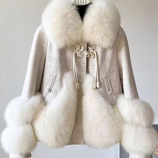 Gu Bing Haining's new fox fur coat for women, young style fur one-piece sheepskin coat, fashionable black M recommendation (85-110Jin Jin equals 0.5kg)