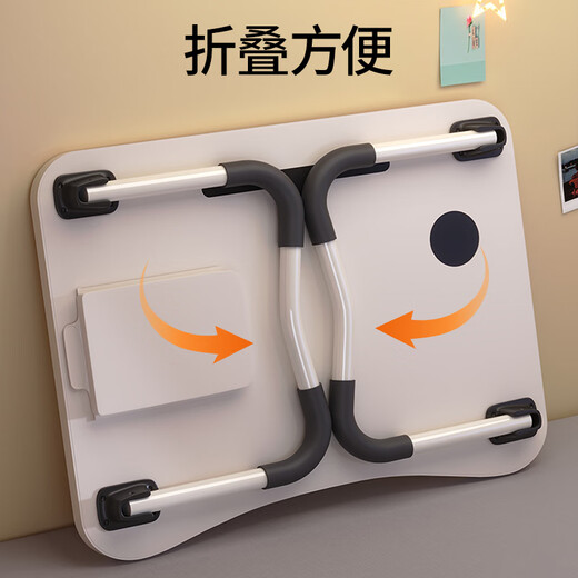Hear Time Bed Computer Desk Folding Small Desk Student Dormitory Study Table Bay Window Home Lazy Table Increased Thickening White