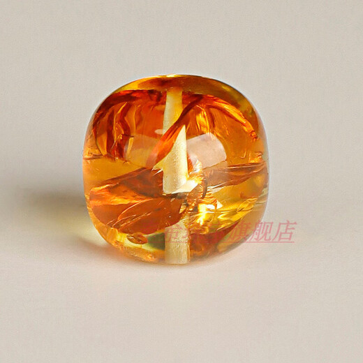 Fengxi natural Baltic amber old-type beads beeswax blood amber waist beads diy loose beads single multi-treasure bracelet diameter about 11* height about 10mm/piece