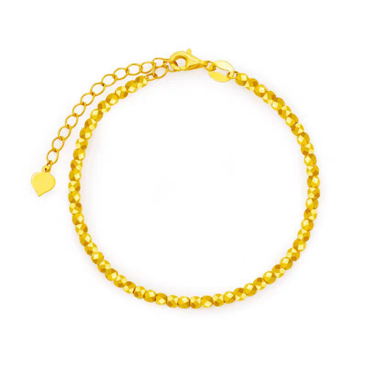 Lihu Qiying Store gold-colored bouncy bead bracelets for women, pure gold, broken gold bracelets, 18k gold, broken silver, a few taels, the same as the gold store