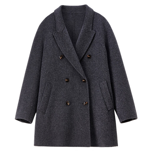 Shandubila wool thickened warm woolen coat for women winter women's small medium and long commuting double-sided woolen coat