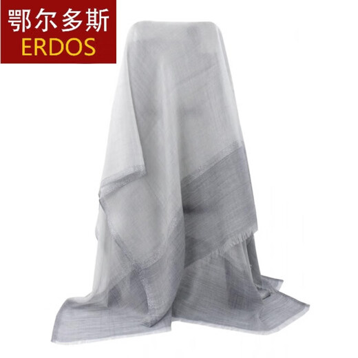 Erdos Ordos Pure Cashmere Scarf Buff y color de otoño Bloque de color solar delgado Anillo de vellón Sala de aire acondicionado Shawl