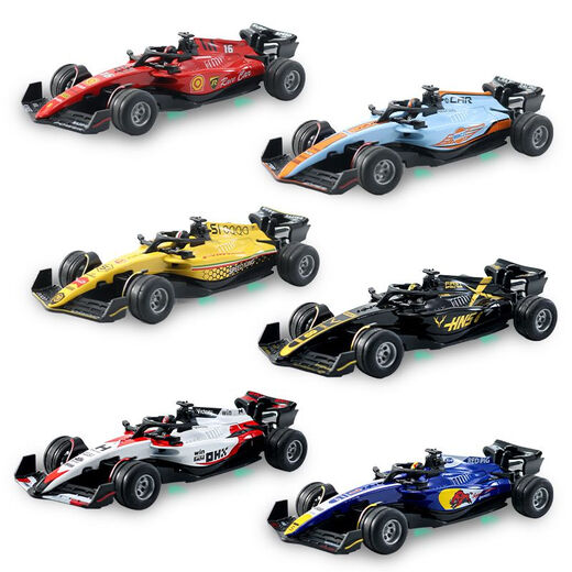 Shantou Lincun simulated 164 mini alloy car model with lights, adjustable speed F2 racing car, sliding children's remote control toy, red Farah F2 racing car