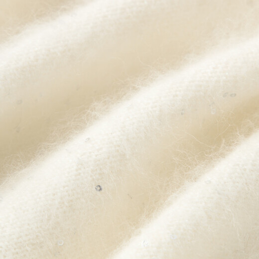 Mai Meng MM Mai Meng sequined lazy brushed sweater sweater top 25 winter new style 5GC935061X V-neck-white 5GC935071X M (150Jin Jin is equal to less than 0.5 kg)
