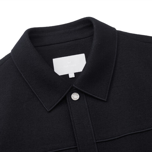 Jiumu King Warm-locking and cold-proof shopping mall same style jacket men's 30% sheep wool 25 new autumn woolen jacket top slim version + jet black + CJX2550612 L 175/96A (50)